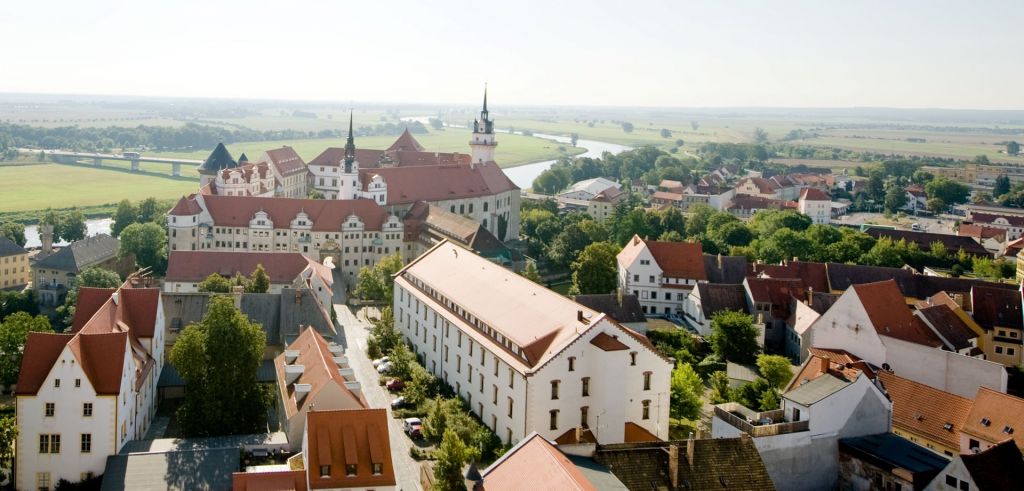 Panorama historische Altstadt und Schloss Hartenfels Torgau, Foto Dirk Brzoska